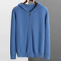 Men's Zipper Solid Color Hooded Sweater Cardigan