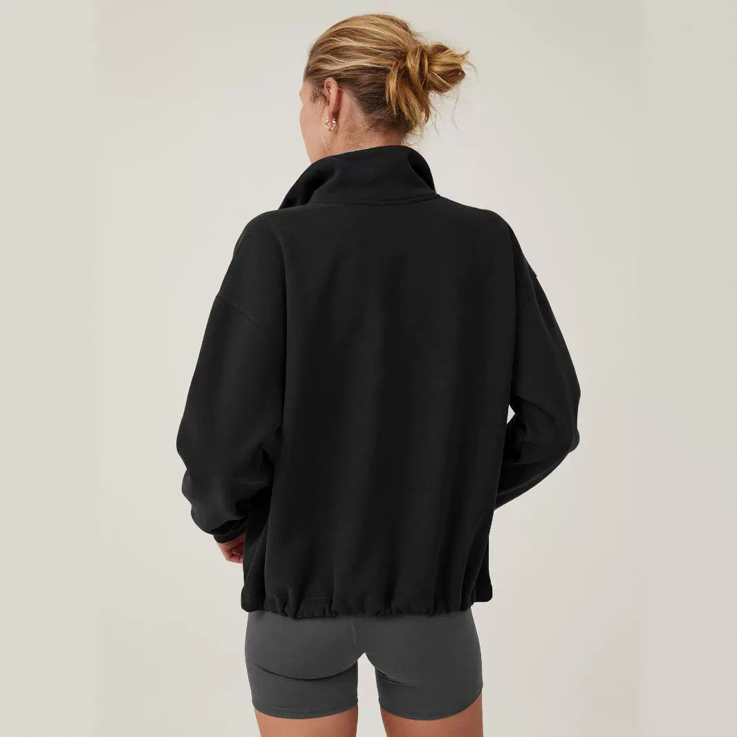 Half-Zipper Sports Sweaters Women's