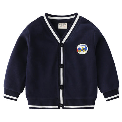 Boy's Hoody V-neck Small Cardigan Coat