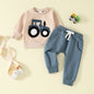 Long Sleeve Cotton Trousers Two-piece Sweater