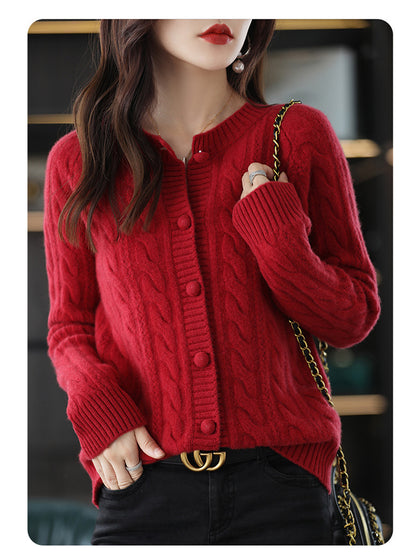 Outer Wear Loose Short Wool Tops Thick Sweater