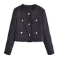 Solid Color Fashion All-match Woolen Jacket