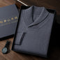 Mens Cashmere Lapel Sweater