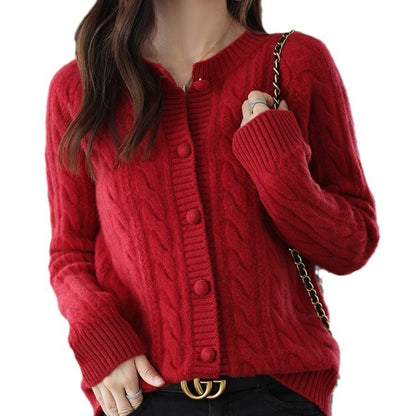 Outer Wear Loose Short Wool Tops Thick Sweater