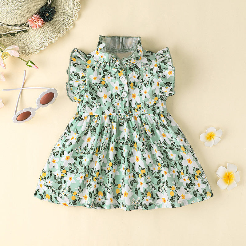 Sleeveless Dresses flower print