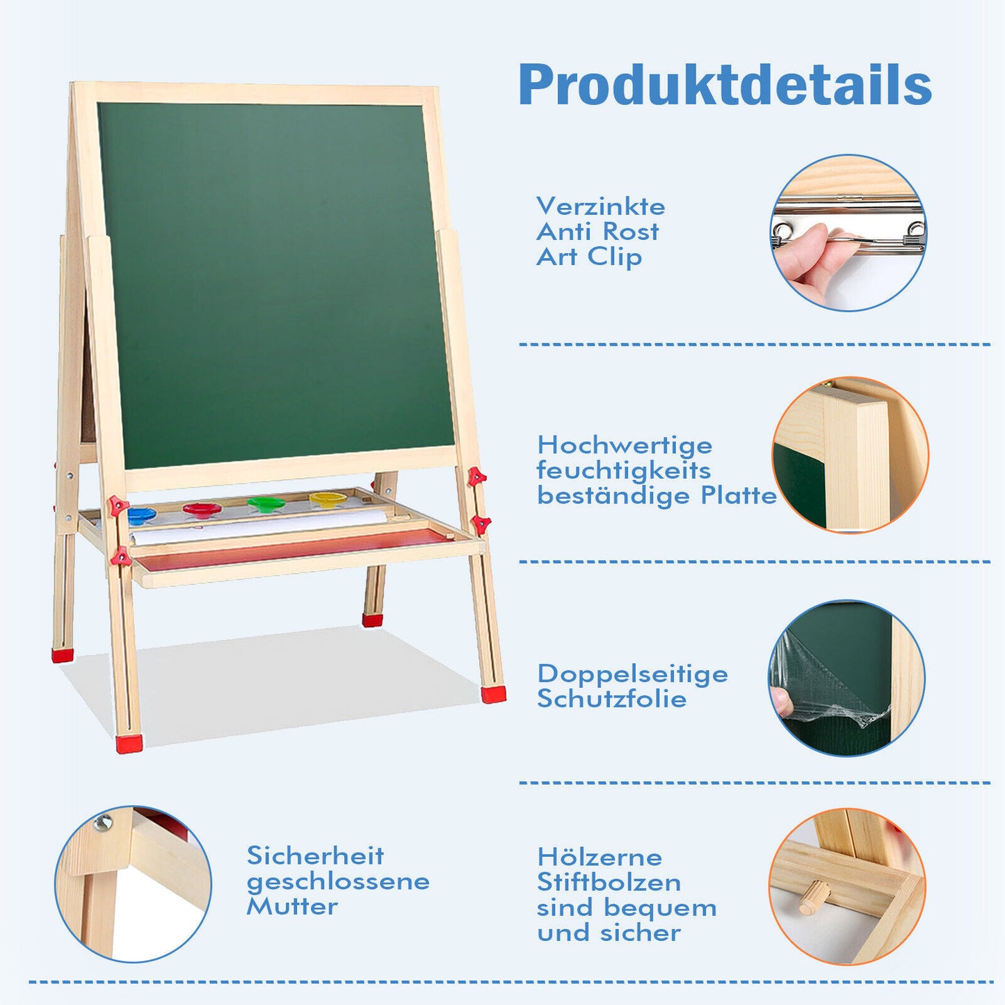 Kreidetafel Malerei Holztafel Maltafel Schreib Schultafel Fur Kinder 3-15 Jahre