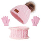 Children's Hat Scarf Gloves Three-piece set