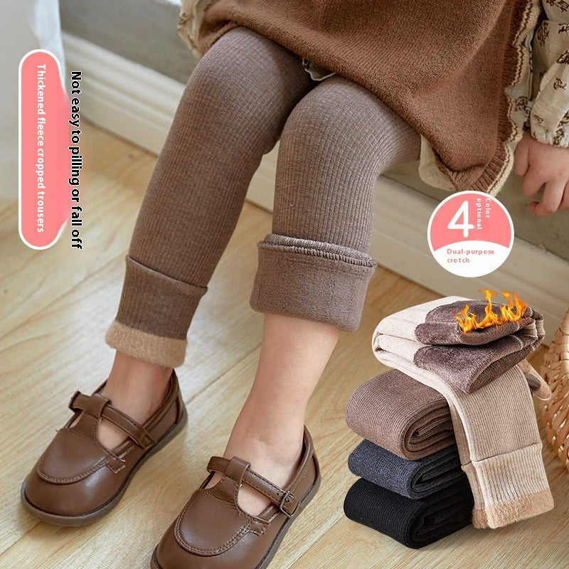 Baby Leggings Fleece-lined Thickened Pants