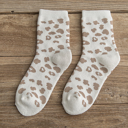 Women's Spotted Leopard Tube Socks