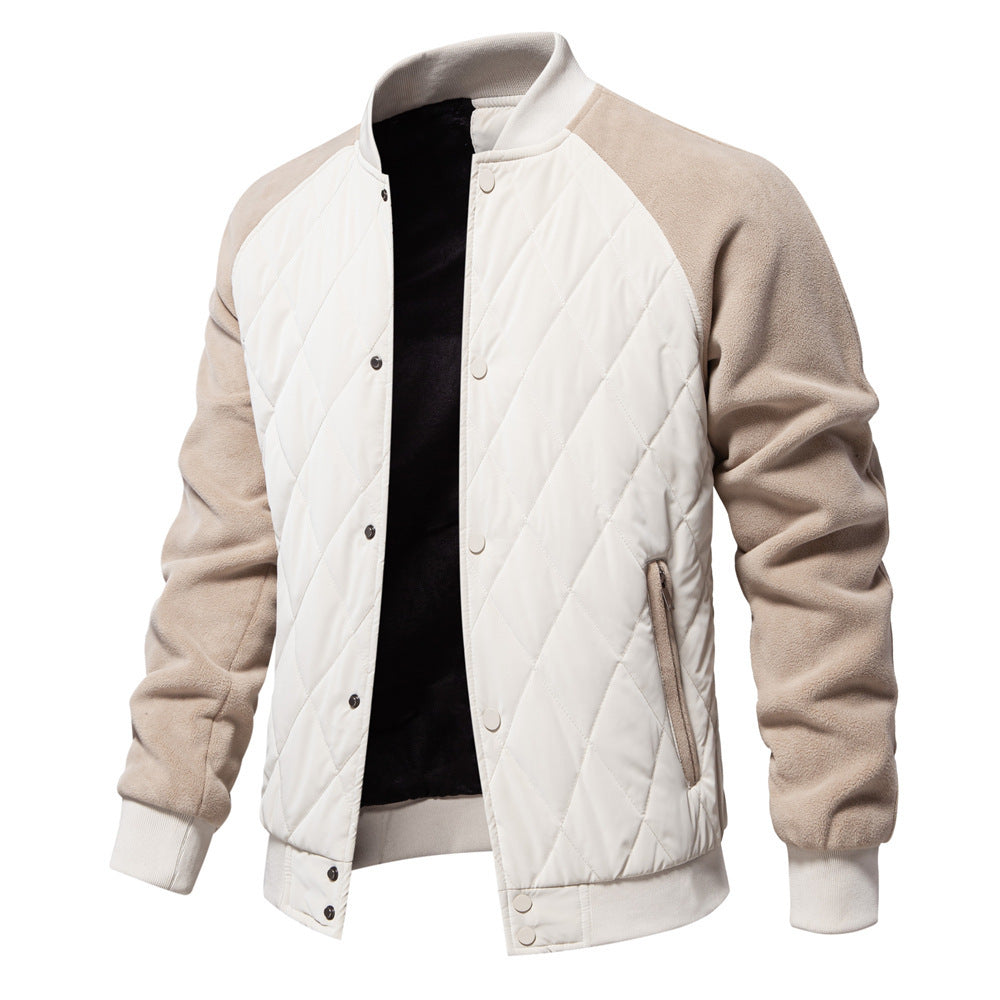 Fashion Stitching Raglan Sleeve Coat For Men