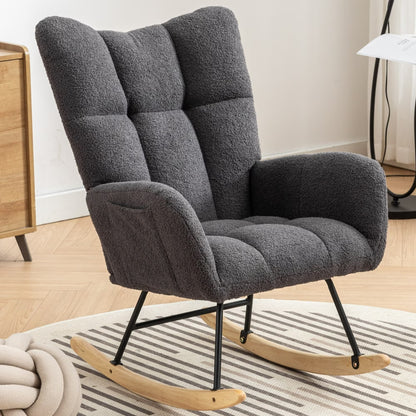 Comfy Wingback Golider Rocking Chair