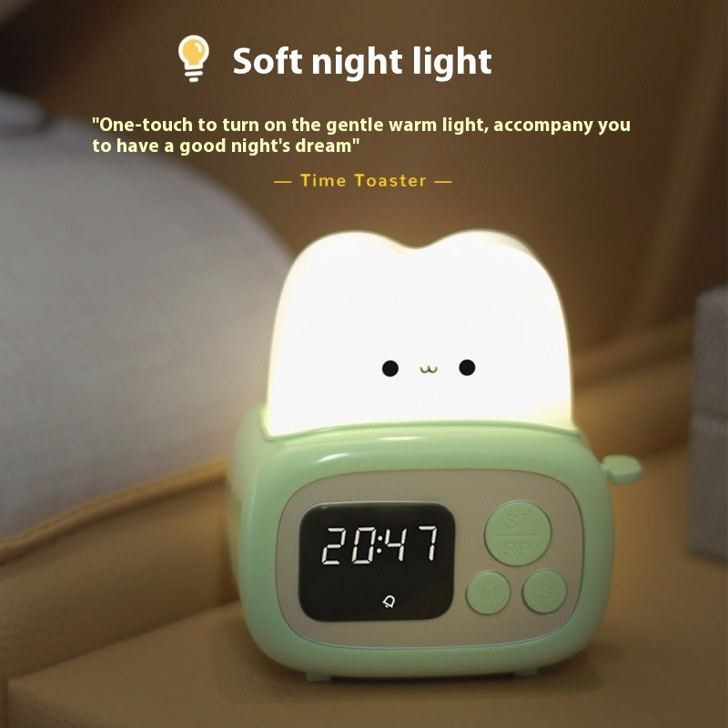 Time Bread Machine Night Light Student Learning Timer Alarm Clock