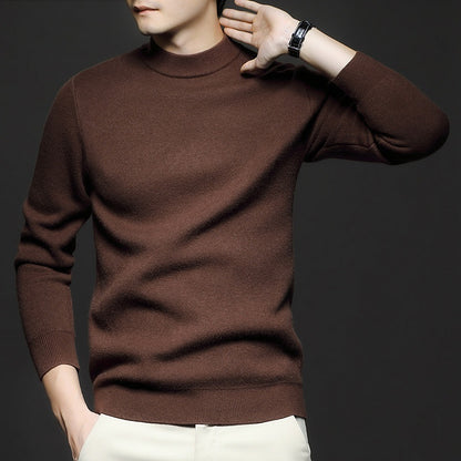 Men's Sweater Knitted Long Sleeve High neck