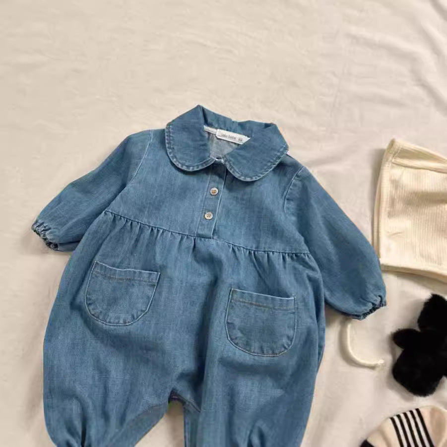 Jumpsuit Boys And Girls Cute Lapel