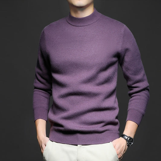 Men's Sweater Knitted Long Sleeve High neck