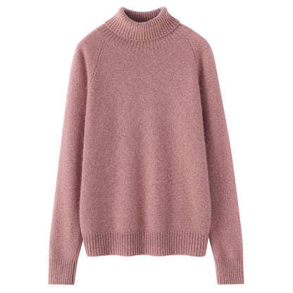 Women's Cashmere Sweater Thickened High Lapel