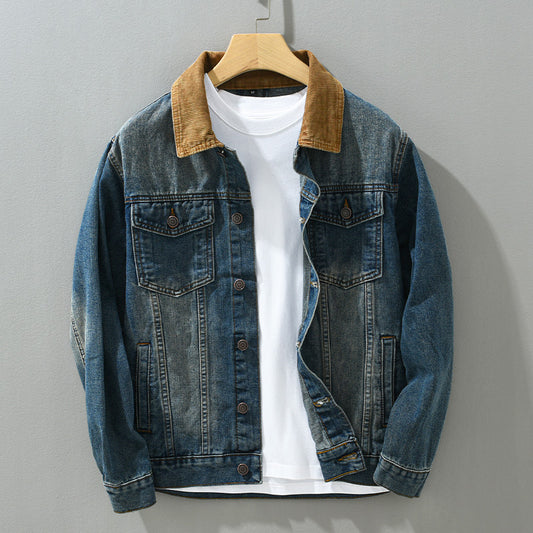 Mens Denim Coat Japanese Jacket