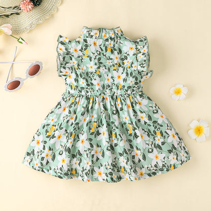 Sleeveless Dresses flower print