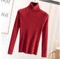 Tight pullover turtleneck sweater for women