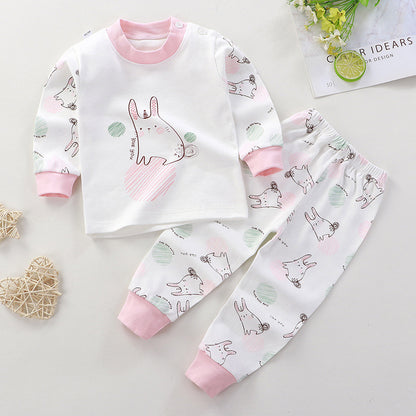 Boys And Girls Children's Underwear Suit Cotton Children Autumn And Winter Pajamas