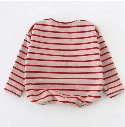 Fashion Striped Print Clothes Cotton Long Sleeve