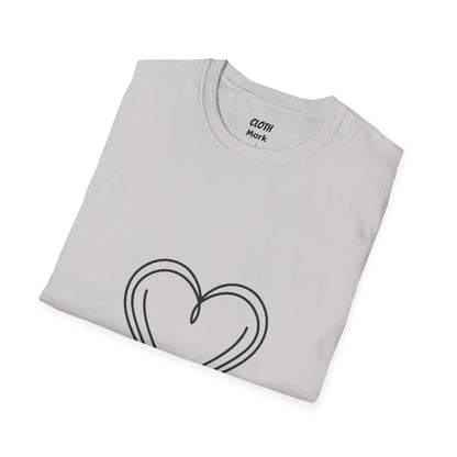 Heart Unisex Softstyle T-Shirt Crew neck