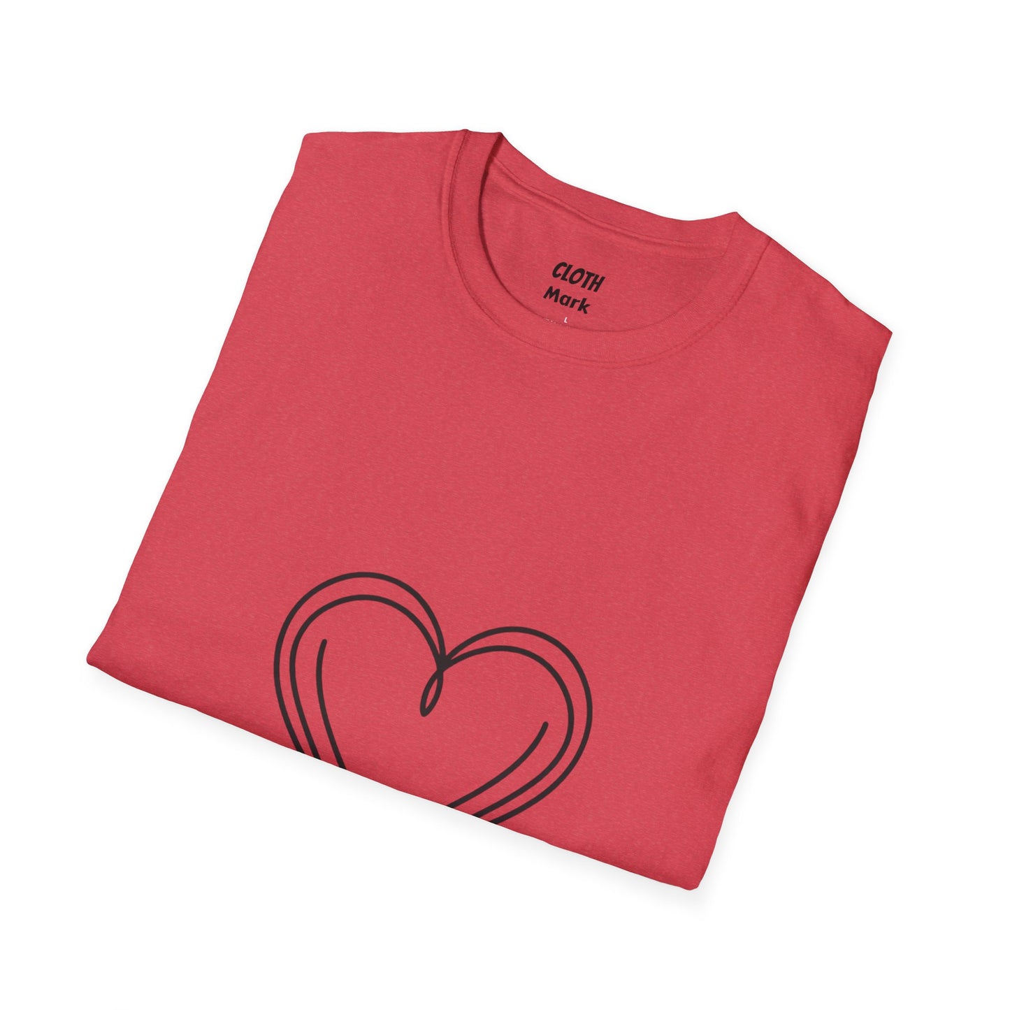 Heart Unisex Softstyle T-Shirt Crew neck