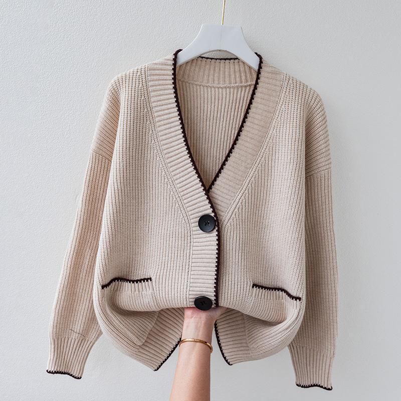 Outer Wear Loose And Lazy Style Sweater Coat