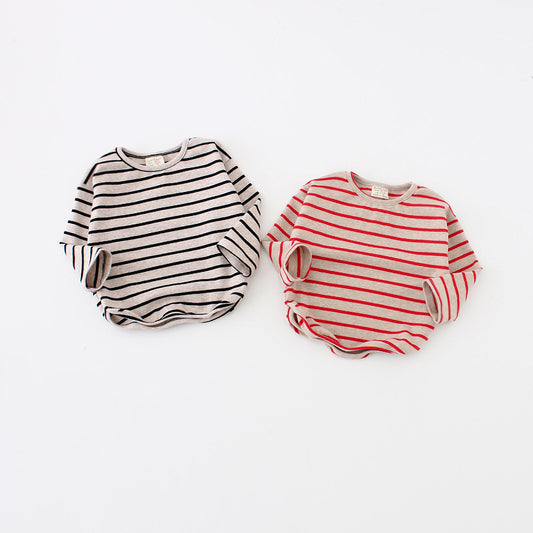 Fashion Striped Print Clothes Cotton Long Sleeve