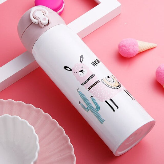 Stainless steel cartoon vacuum flask