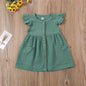 Girls short sleeve cotton dress