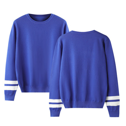 Round neck knit sweater for men and women