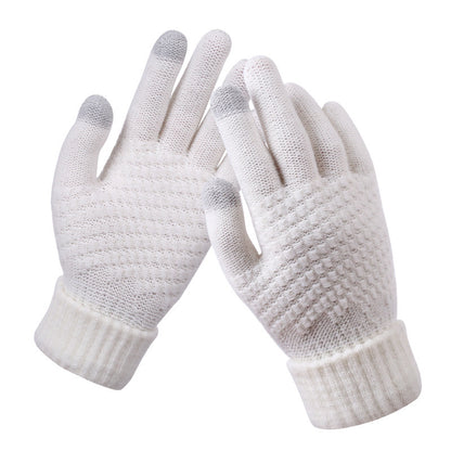 Knitted touch screen gloves