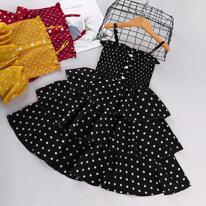 Girls Western Style Polka Dot Dress