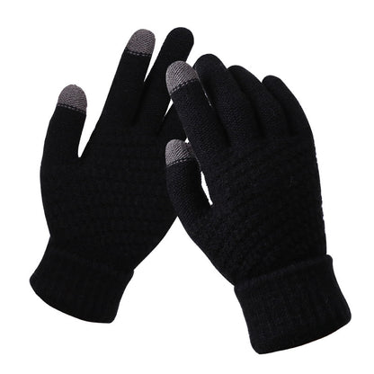 Knitted touch screen gloves