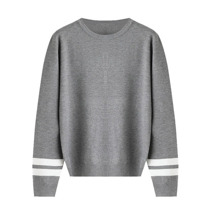 Round neck knit sweater for men and women