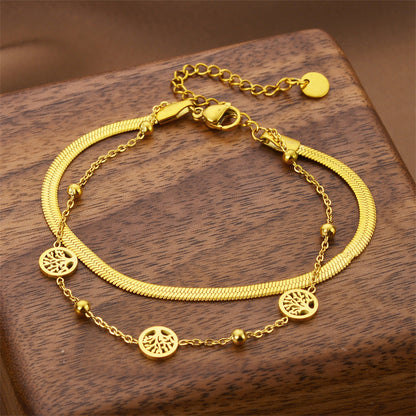 Pachira Macrocarpa Double Layer Twin Bracelet