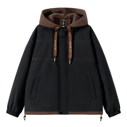 Mens Two-pieces Coats Hooded Jacket