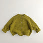 Girls' Western Style Solid Color Knitted Sweater