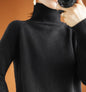 Womens Turtleneck Pullover Long Sleeve Wool Sweater