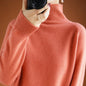 Womens Turtleneck Pullover Long Sleeve Wool Sweater