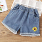 Childrens Denim Shorts Fringed