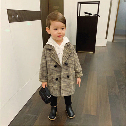 Kids Wool trench coat