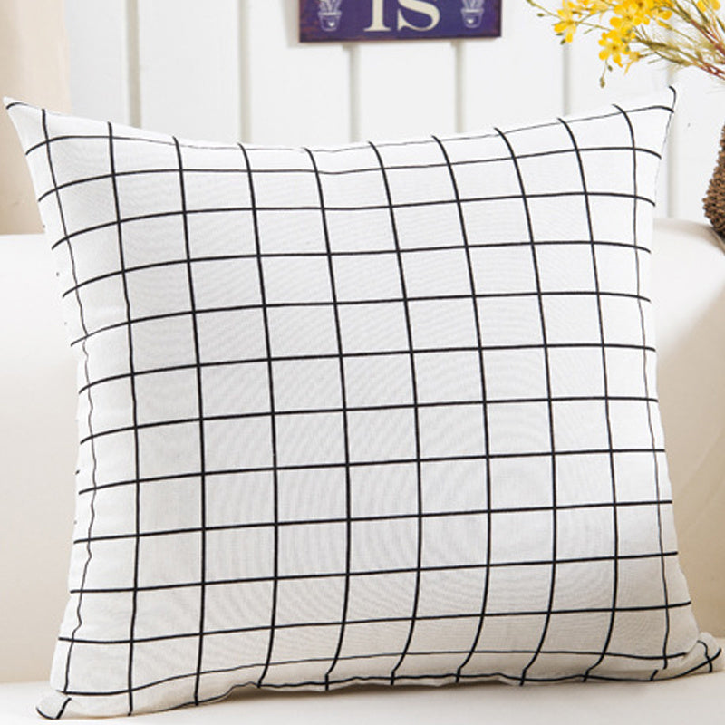 Plush Geometric Sofa Pillowcase