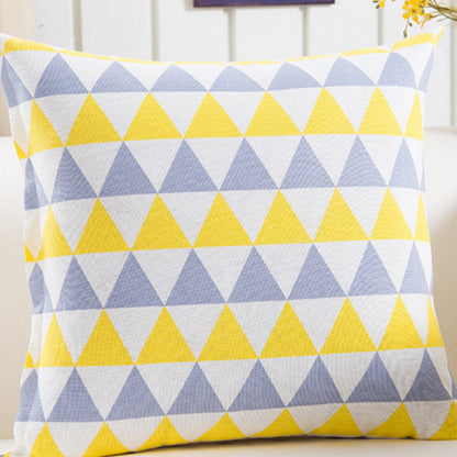 Plush Geometric Sofa Pillowcase