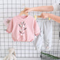 Girl's Two Piece Long Sleeve Suit For Children Aged 1-2-3-4