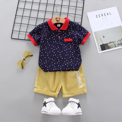 Short-Sleeved Cartoon Two-Piece Children's