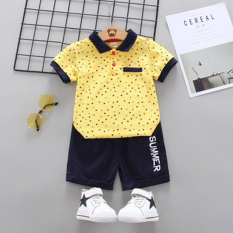 Short-Sleeved Cartoon Two-Piece Children's