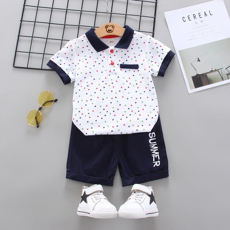 Short-Sleeved Cartoon Two-Piece Children's