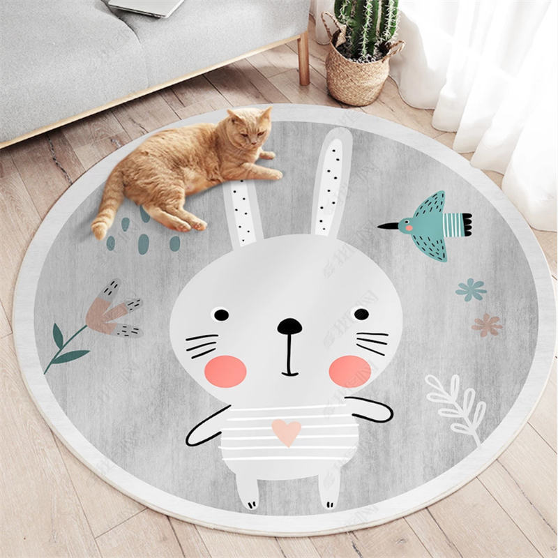 Bedroom Cartoon Round Carpet